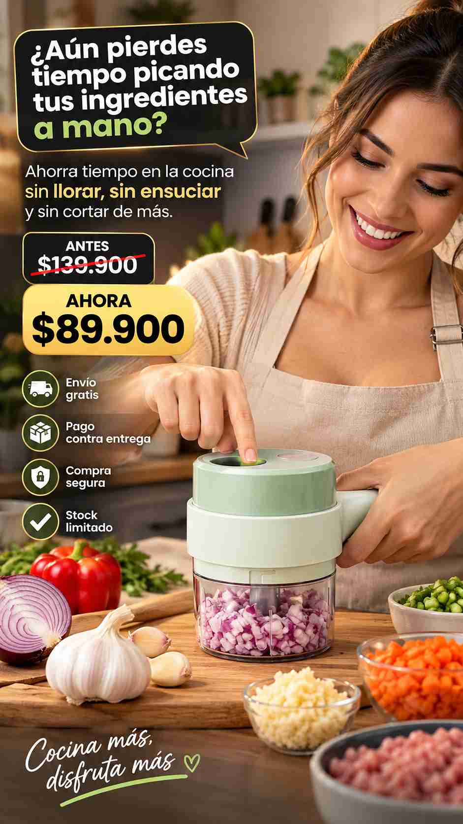 CORTADOR DE VERDURA ELÉCTRICO