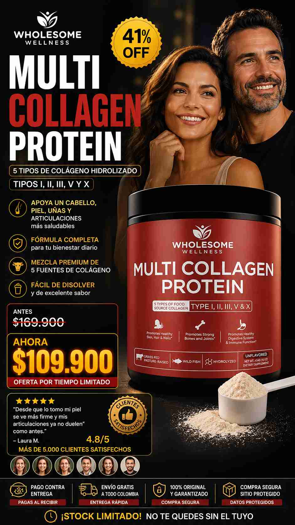 Wholesome Multi Collagen Polvo Hidrolizado