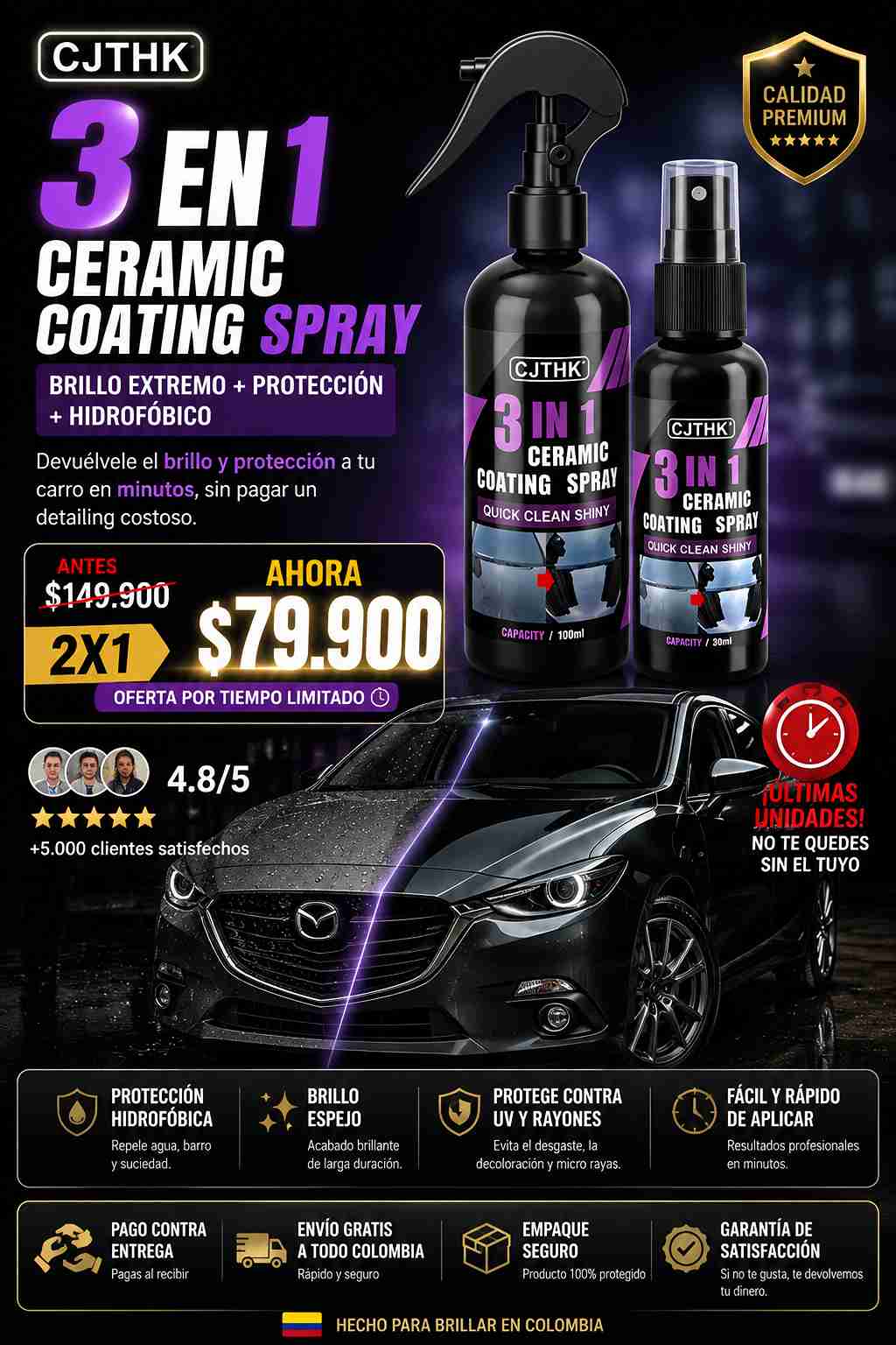 Revestimiento Nano de cerámico 100 ML