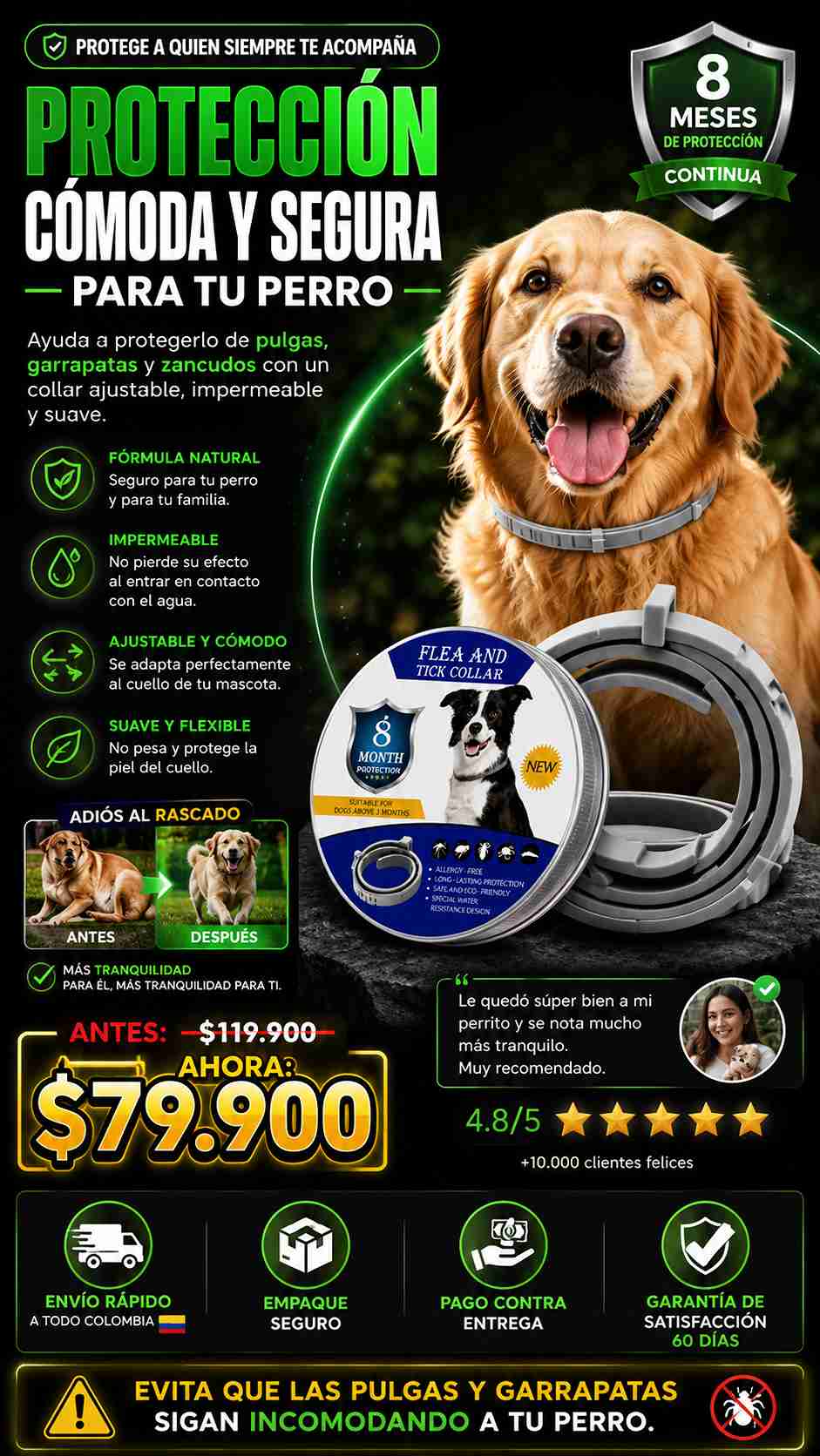 Collar Antipulgas Para Perros