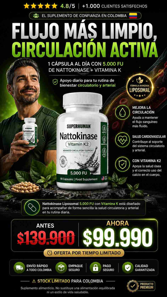Nattokinase - Mejora de Circulación Arterial (90 cápsulas)