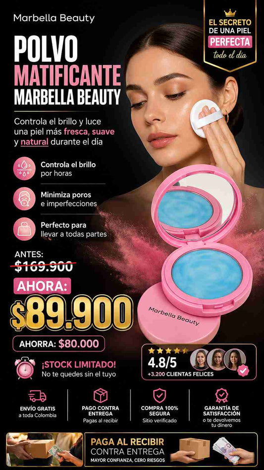 Polvo Matificante Marbella Beauty