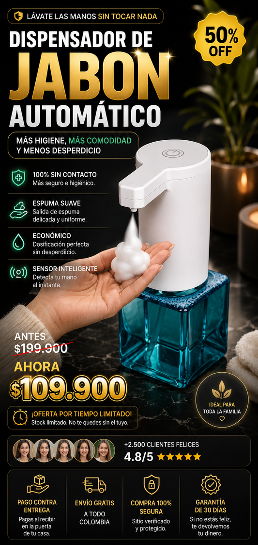 DISPENSADOR DE JABON AUTOMATICO SENSOR