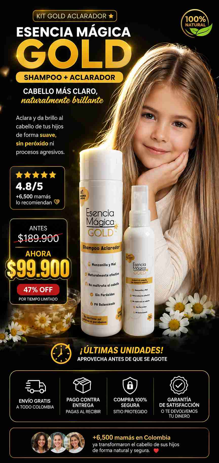 Kit GOLD aclarador esencia mágica