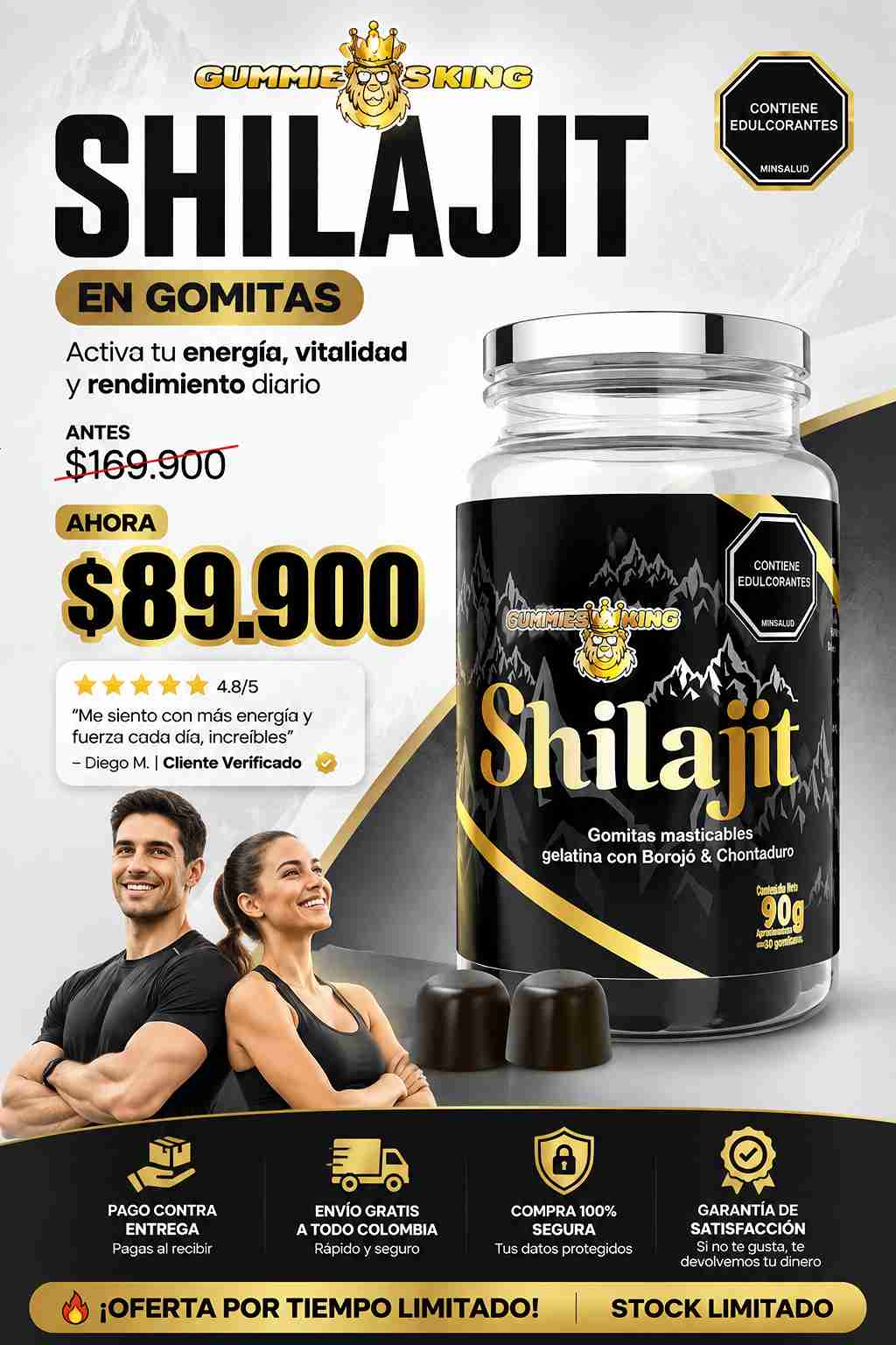 Shilajit Gomas Envase de 30 Und