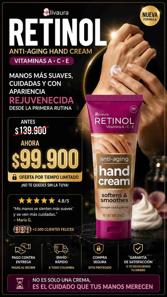 Retinol anti-aging hand cream