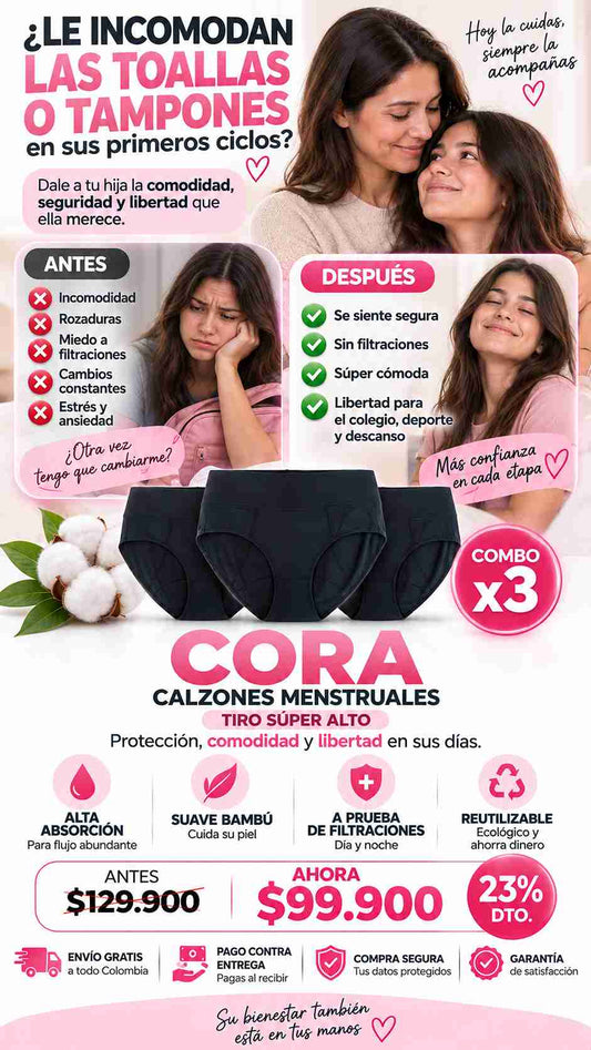 Combo x3 Calzones Menstruales