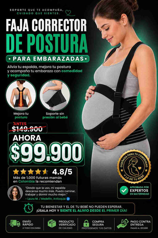 Faja correctora de postura para embarazadas