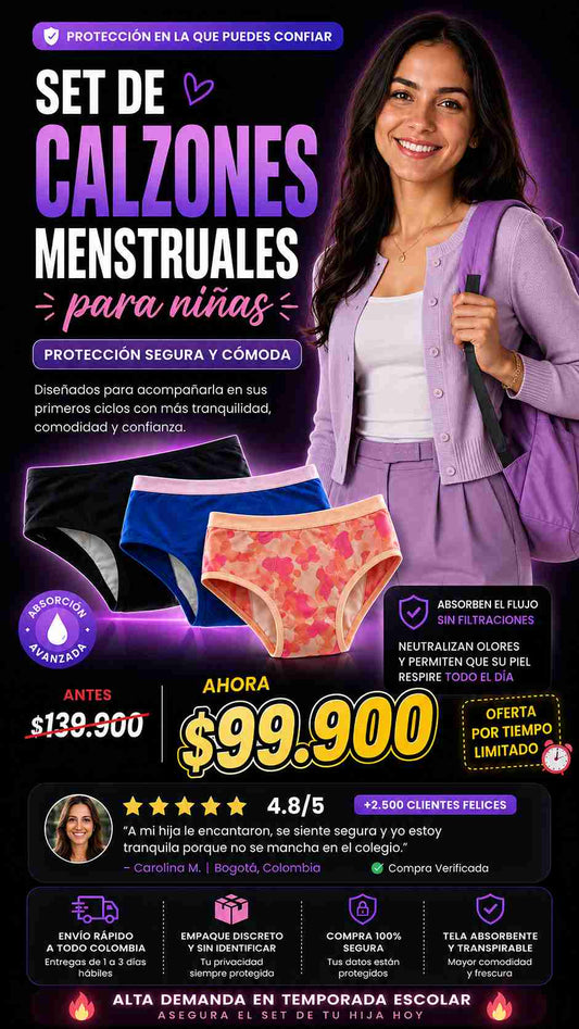 OFERTA - SET X3 CALZONES MENSTRUALES