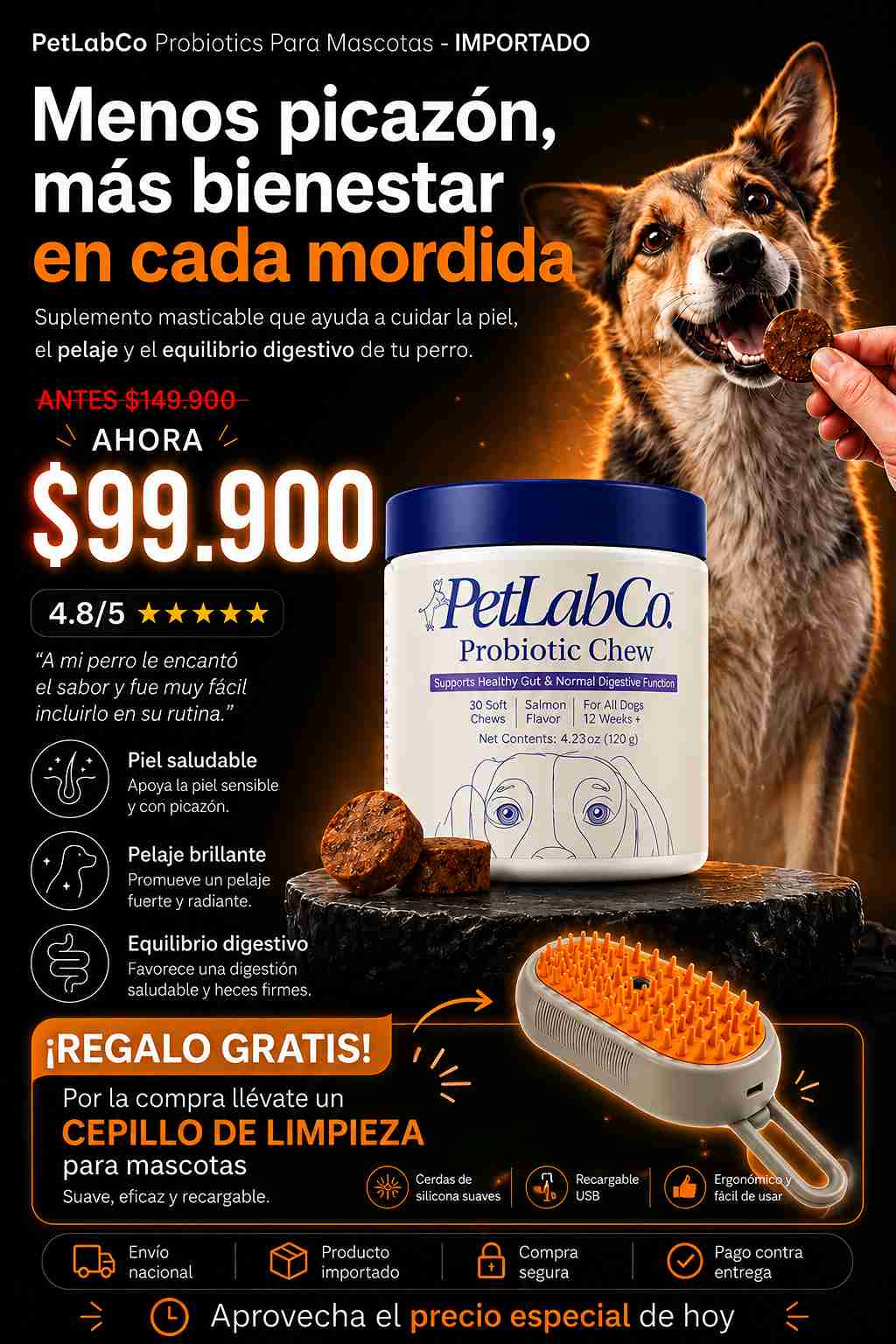 PetLabCo Probiotics Para Mascotas - IMPORTADO + REGALO GRATIS