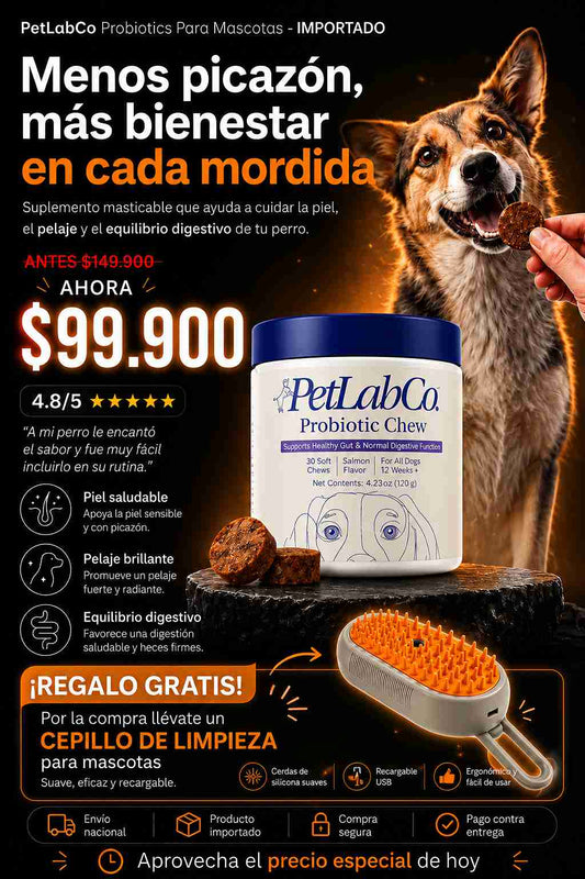 PetLabCo Probiotics Para Mascotas - IMPORTADO + REGALO GRATIS